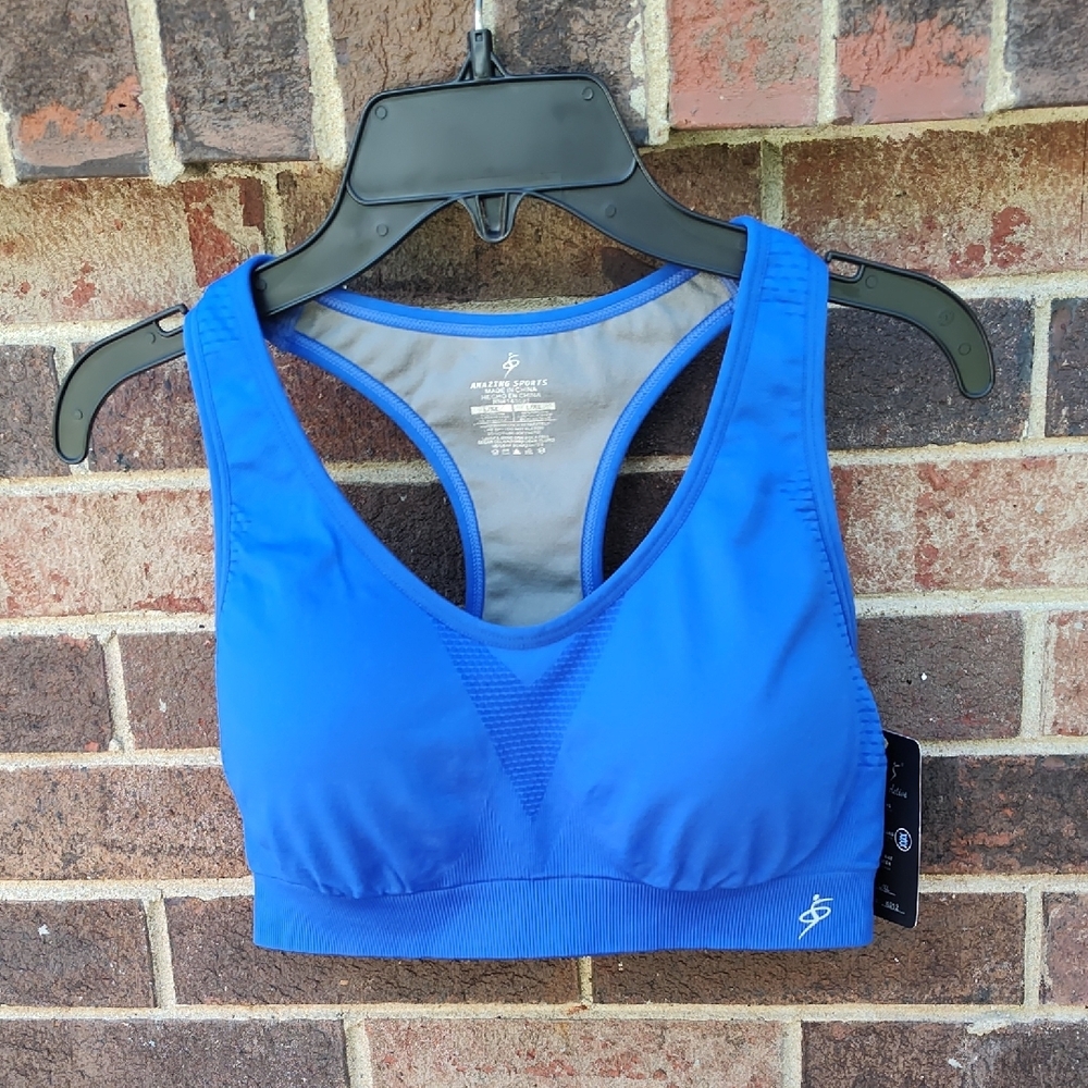 Blue Sports Bra New With Tags
